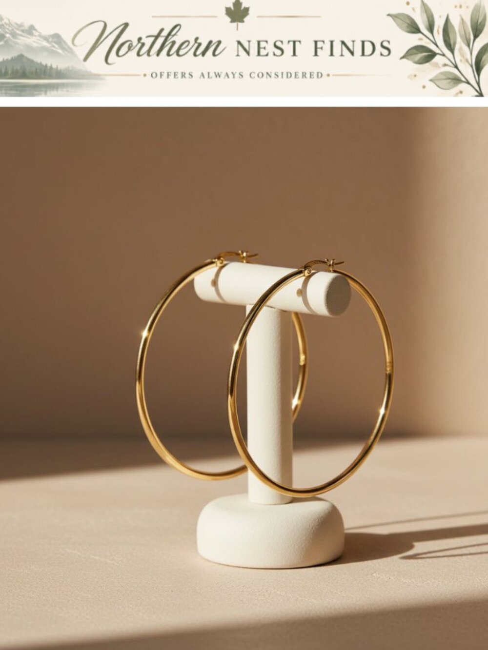 Sterling Silver Hoop Earrings Hypoallergenic Lightweight Snap Closure